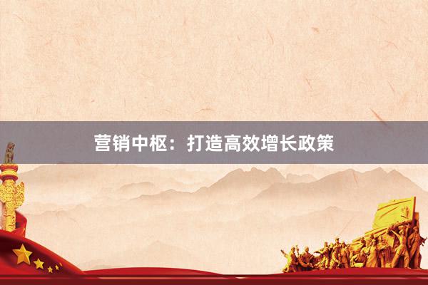 营销中枢：打造高效增长政策